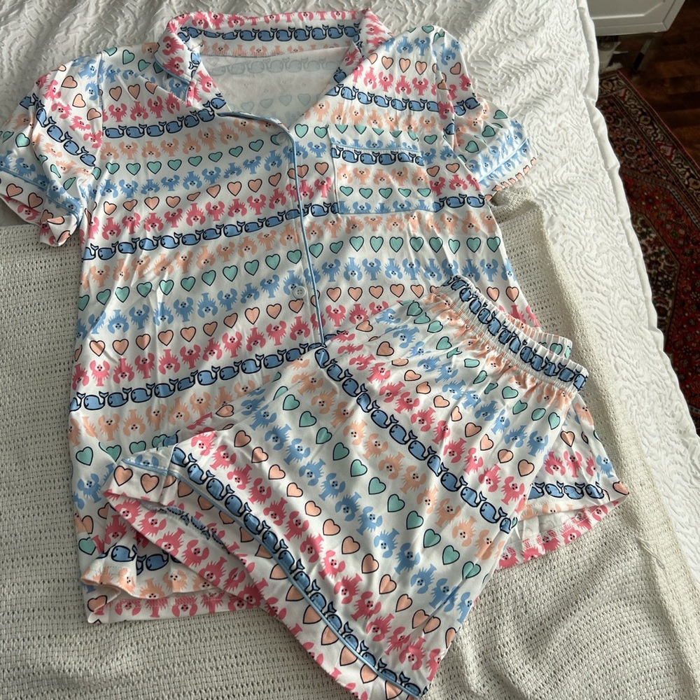 “roller rabbit” Heart Pattern Pajama Set